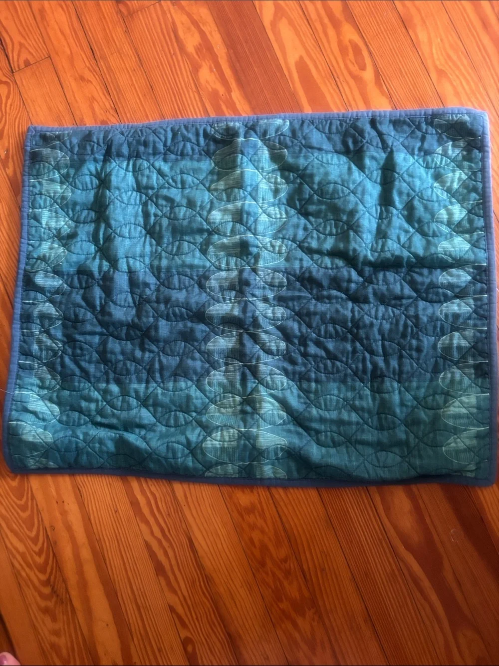 Opalhouse Teal and Navy Quilted Throw. Twin XL quilt and sham.